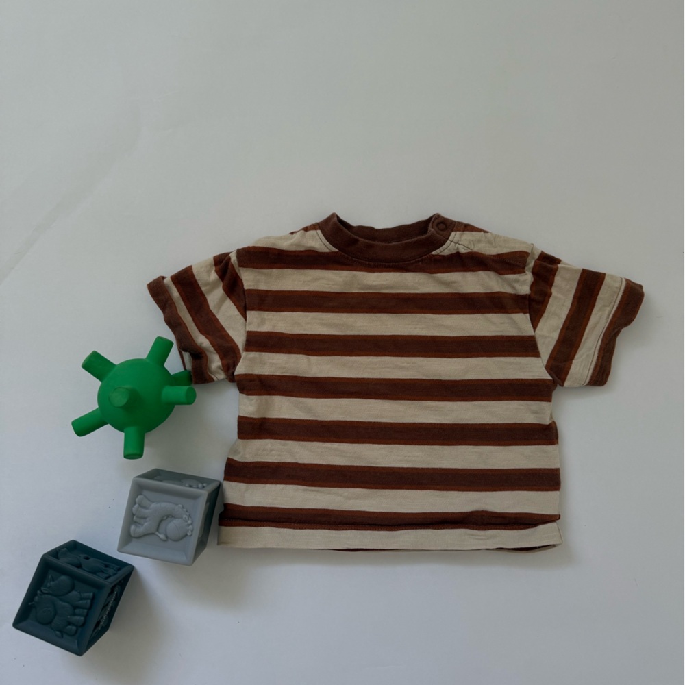 Rylee and Cru Striped Brown and Cream Kids shirt